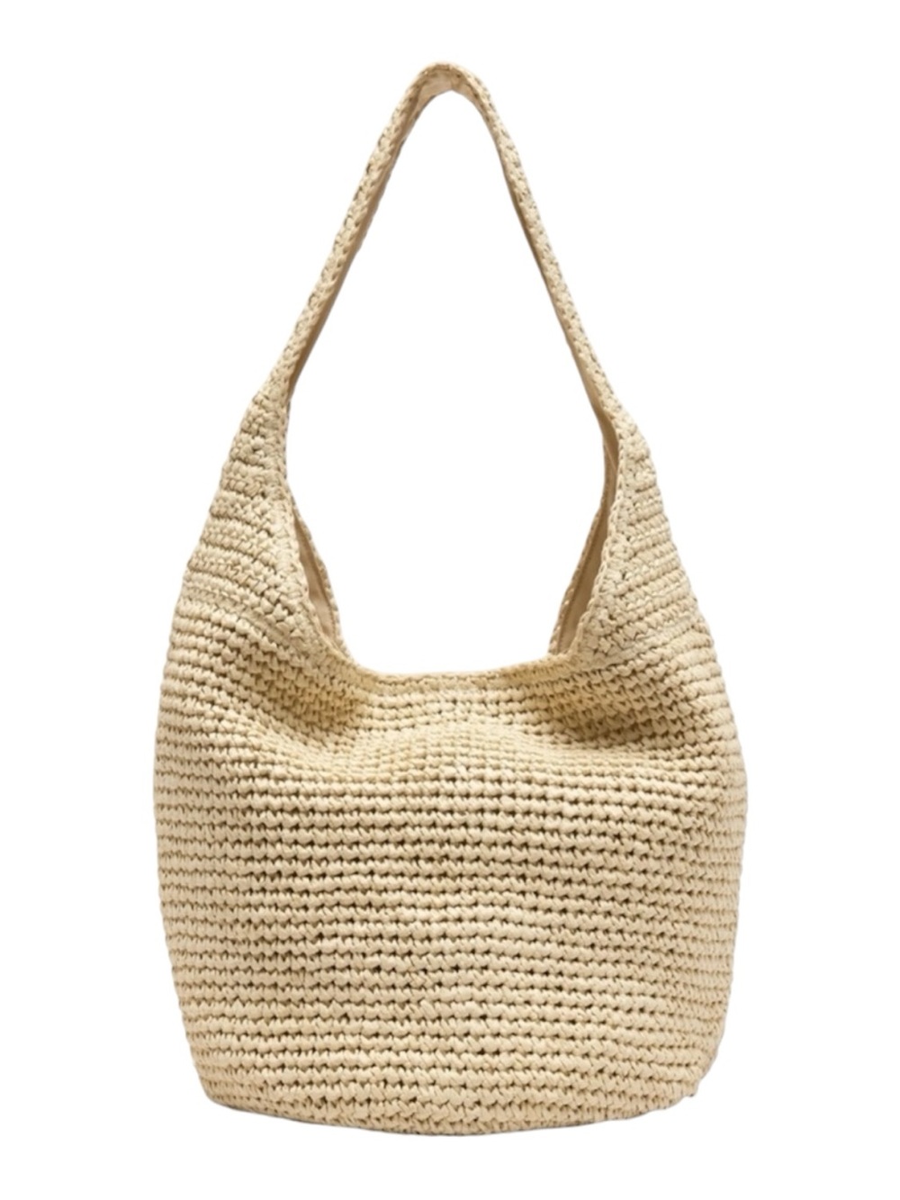 Banana Republic Natural Beige Woven Hobo Bag